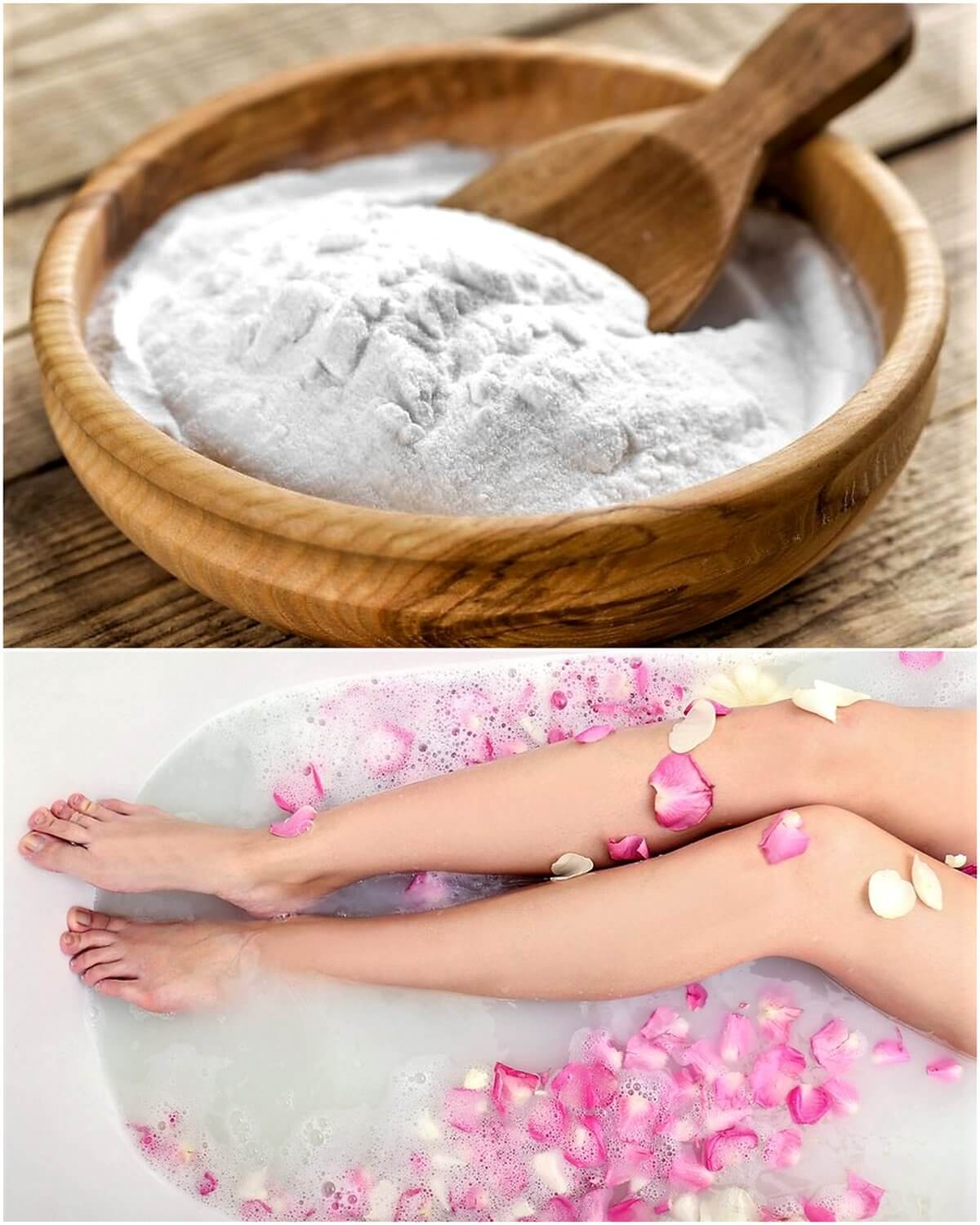 Baking Soda Exfoliate Legs