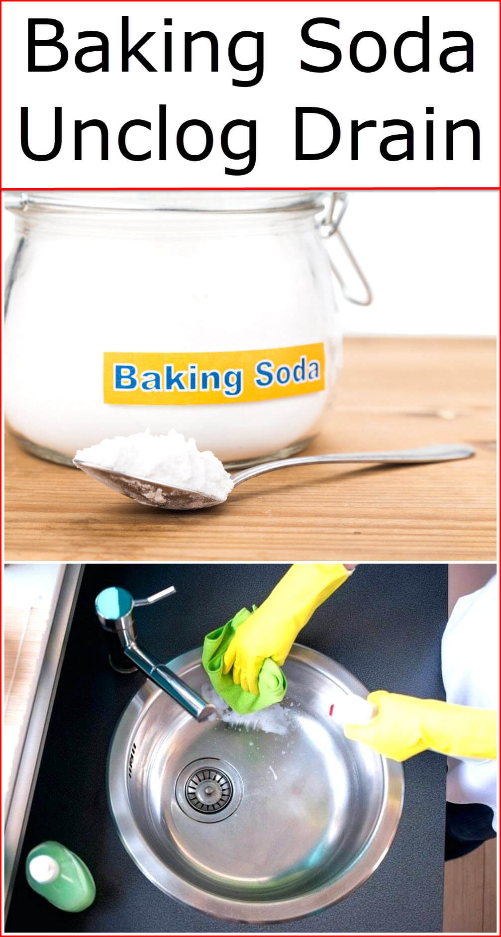 Baking Soda Unclog Drain 