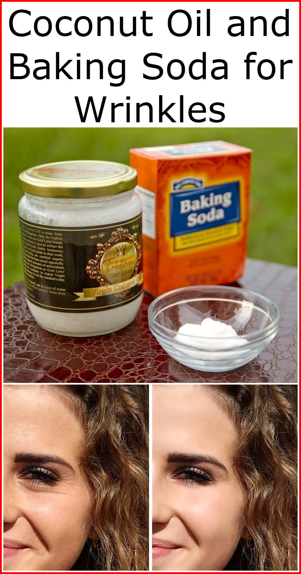 Coconut Oil and Baking Soda for Wrinkles